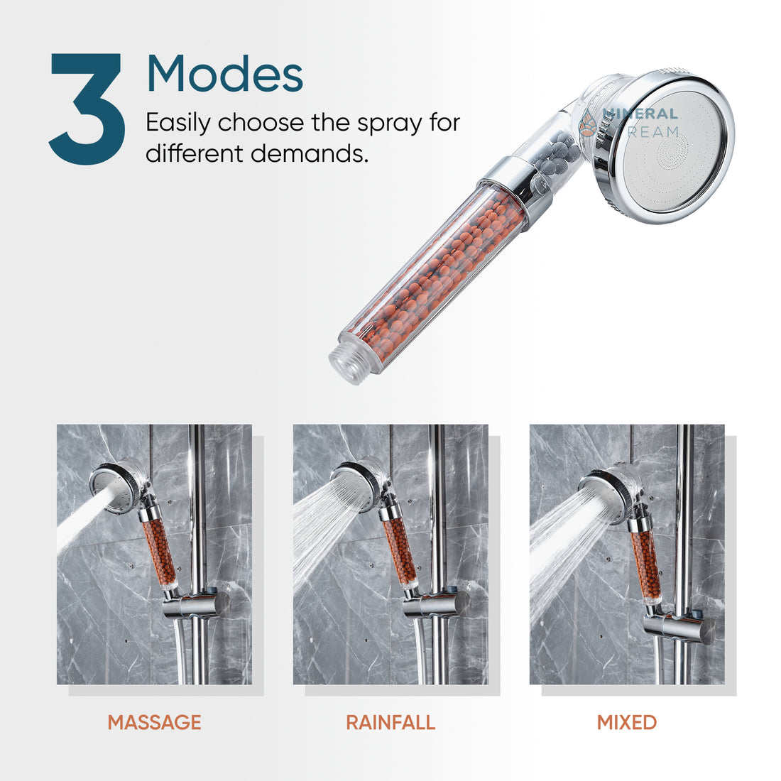 MineralStream ™ İyon Duş Başlığı