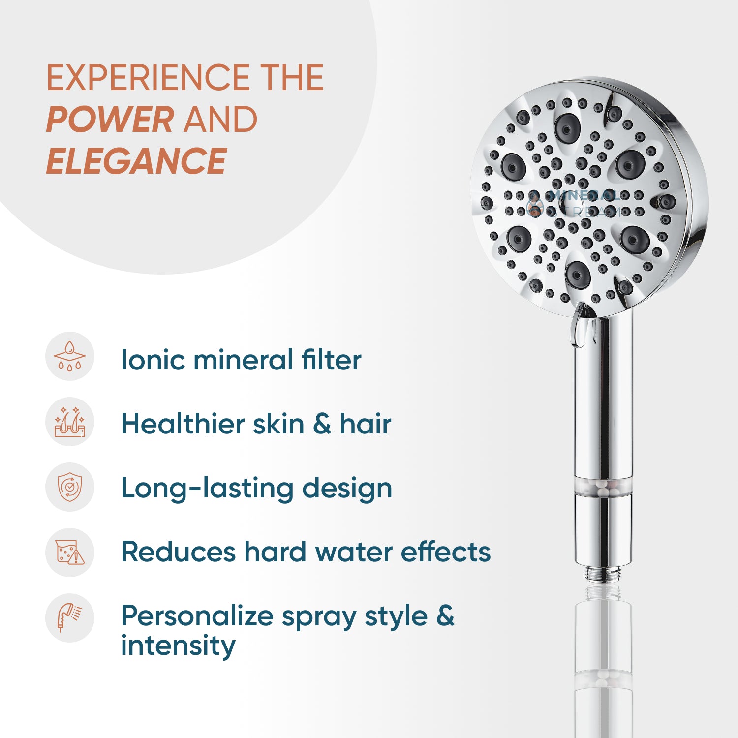 Luxe 9 Mode Showerhead Complete Shower Kit