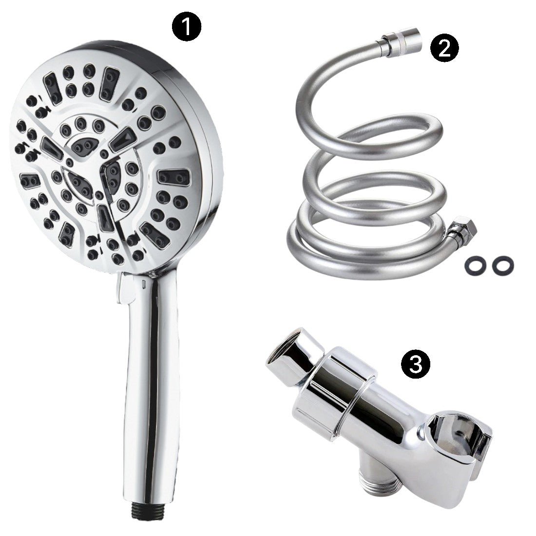 Luxe 10 Mode Showerhead Shower Essentials Kit