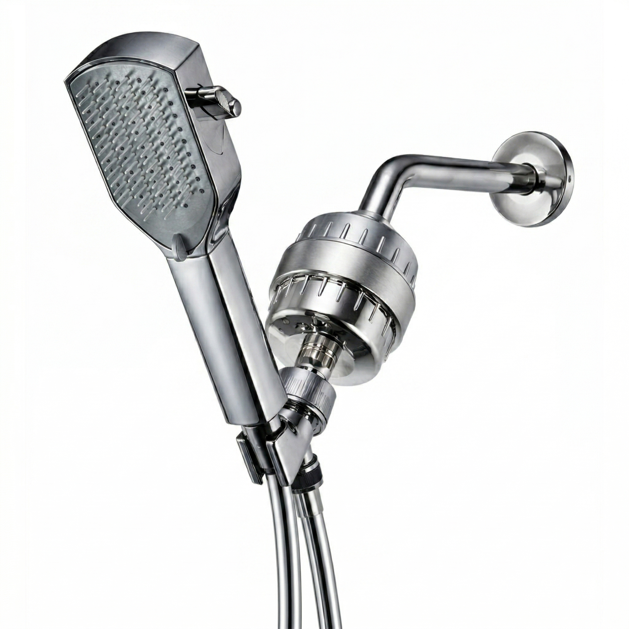 Detangler Comb Showerhead Complete Shower Kit