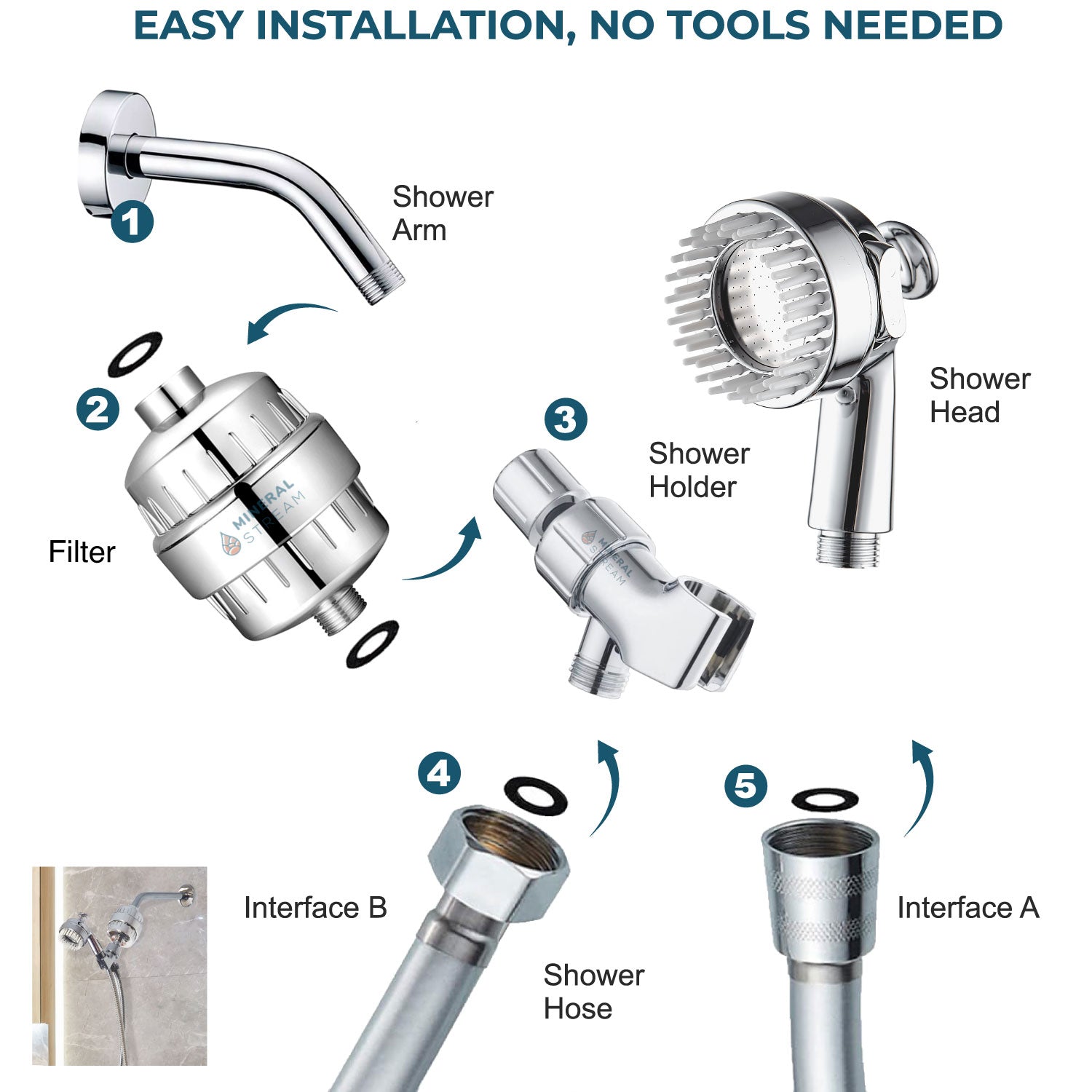 Köpek spa duş başlığı tam duş kiti