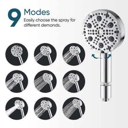 Luxe 9 Mod Duş Başlığı Tam Duş Kiti