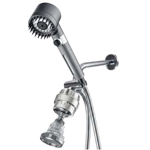 TWO SHOWER HEADS, DOUBLE FILTRATION